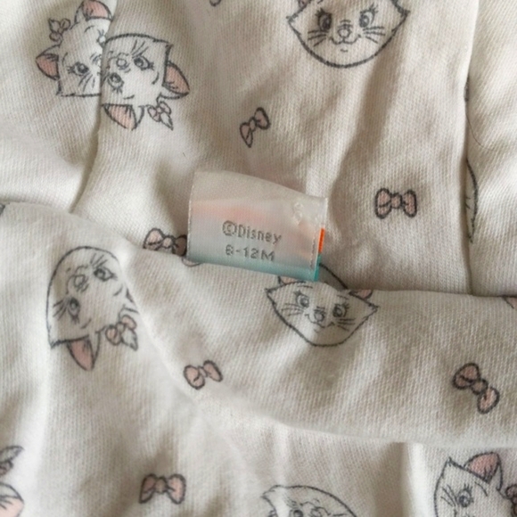 disney aristocats marie fluffy pink zip-up bunting suit 6-12 months baby girl - Picture 8 of 11